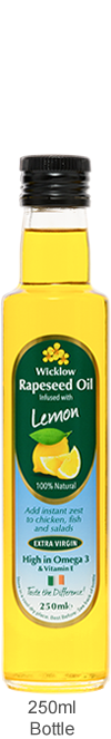 Wicklow Rapeseed Oil with Lemon 250 ml.